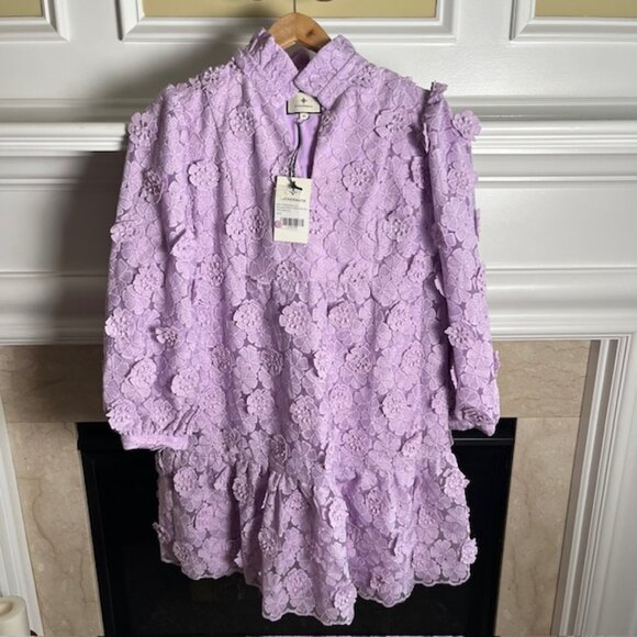 Tuckernuck Lilac Lace Palmerston Dress - Picture 2 of 4